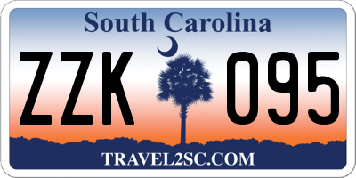 SC license plate ZZK095