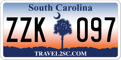 SC license plate ZZK097