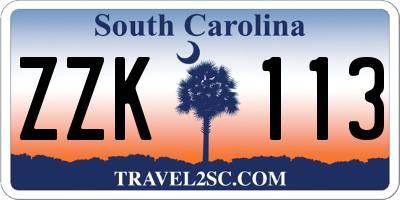 SC license plate ZZK113