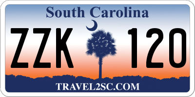 SC license plate ZZK120