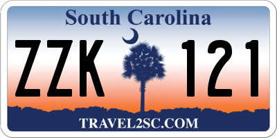 SC license plate ZZK121