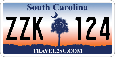 SC license plate ZZK124