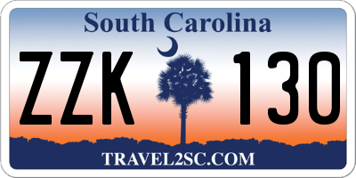 SC license plate ZZK130