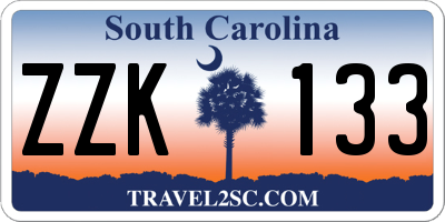 SC license plate ZZK133