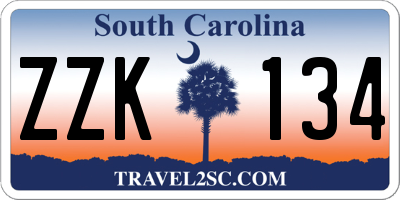 SC license plate ZZK134