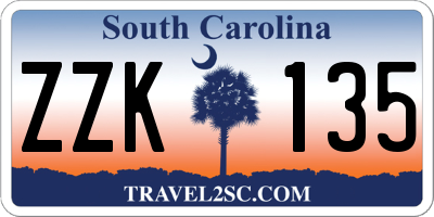 SC license plate ZZK135