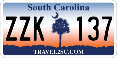 SC license plate ZZK137