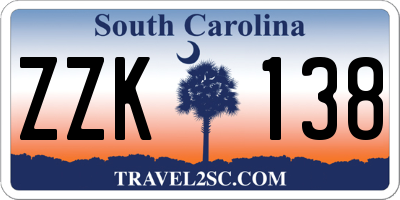 SC license plate ZZK138