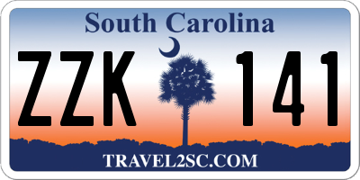 SC license plate ZZK141