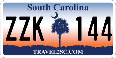 SC license plate ZZK144