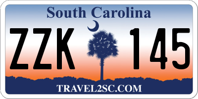 SC license plate ZZK145