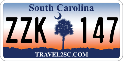 SC license plate ZZK147