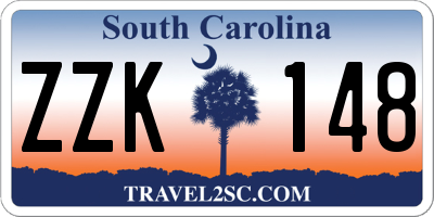 SC license plate ZZK148