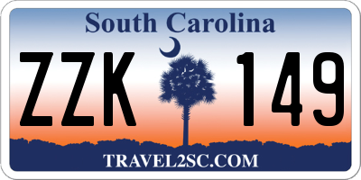 SC license plate ZZK149