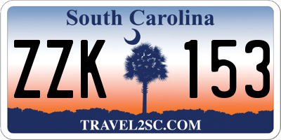 SC license plate ZZK153