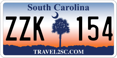 SC license plate ZZK154