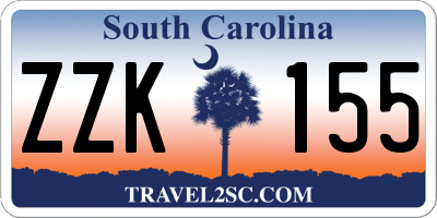 SC license plate ZZK155