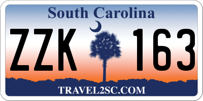 SC license plate ZZK163