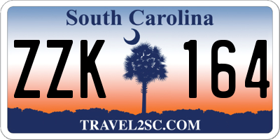 SC license plate ZZK164