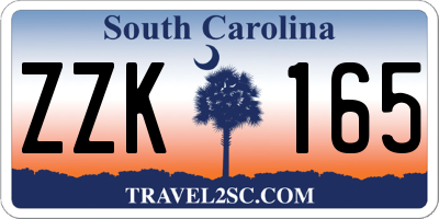 SC license plate ZZK165