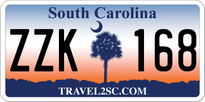 SC license plate ZZK168