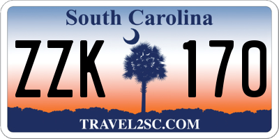 SC license plate ZZK170