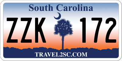 SC license plate ZZK172