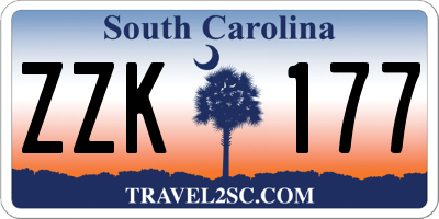 SC license plate ZZK177