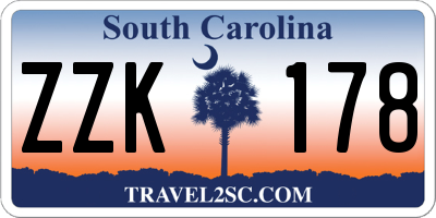 SC license plate ZZK178
