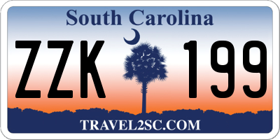 SC license plate ZZK199