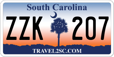 SC license plate ZZK207