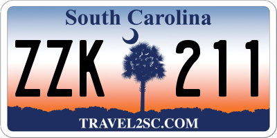 SC license plate ZZK211