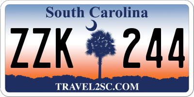 SC license plate ZZK244