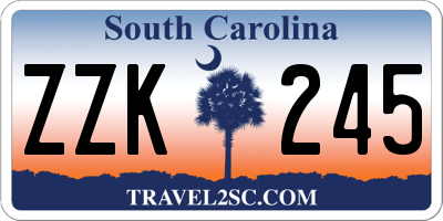 SC license plate ZZK245