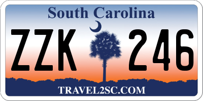 SC license plate ZZK246
