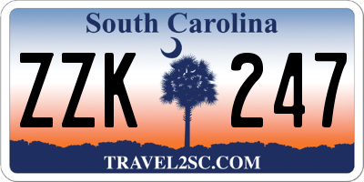 SC license plate ZZK247