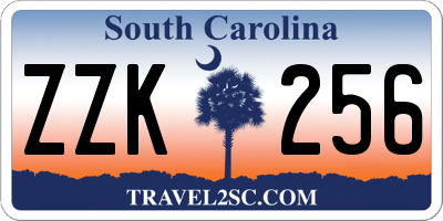 SC license plate ZZK256