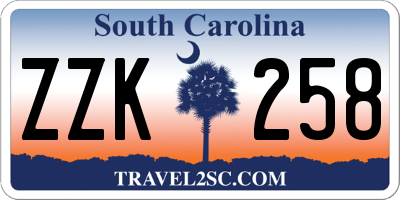 SC license plate ZZK258