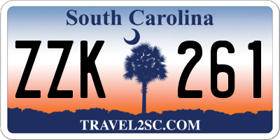 SC license plate ZZK261
