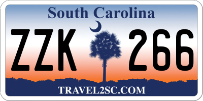 SC license plate ZZK266
