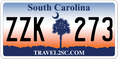 SC license plate ZZK273