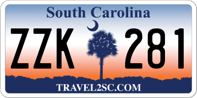 SC license plate ZZK281