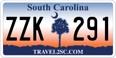 SC license plate ZZK291