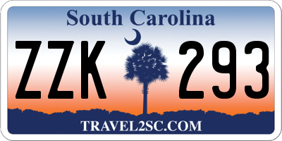 SC license plate ZZK293