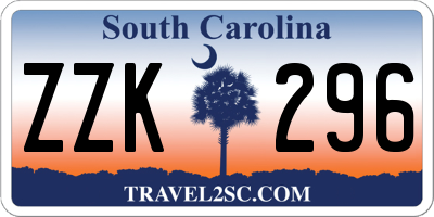 SC license plate ZZK296