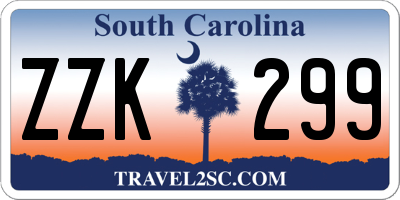 SC license plate ZZK299