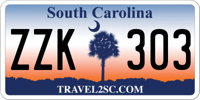 SC license plate ZZK303