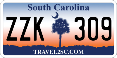 SC license plate ZZK309