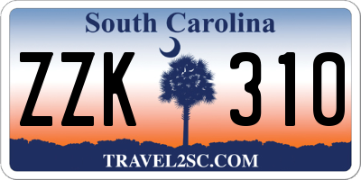 SC license plate ZZK310