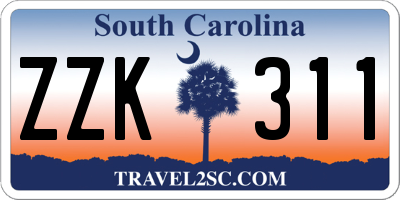 SC license plate ZZK311